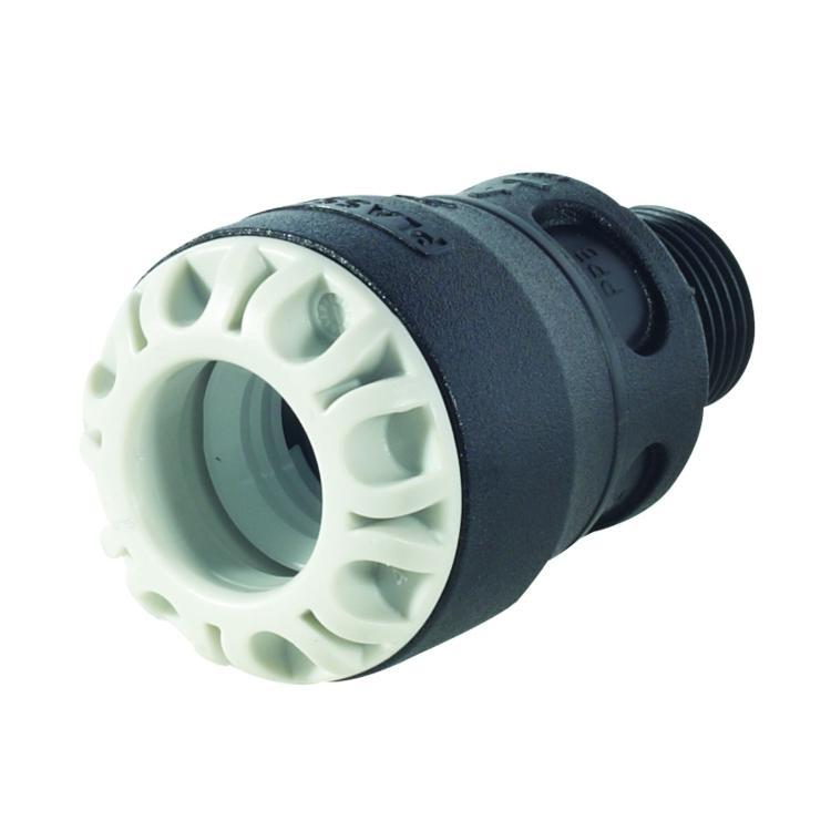 Plasson Push-Fit Adaptor to Male Thread 25mm x 3/4" - 1002U0025007