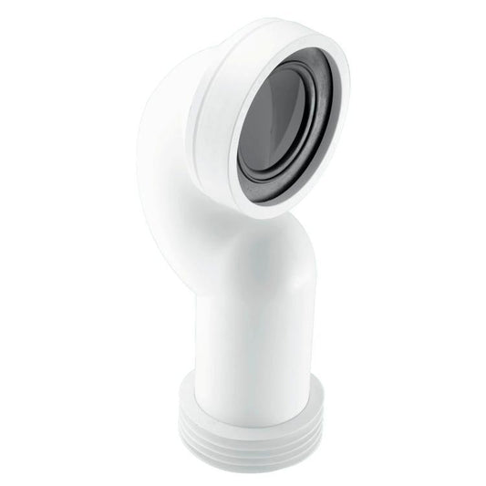 McAlpine 90 Degree Pan Connector White 110mm WC-CON-Q
