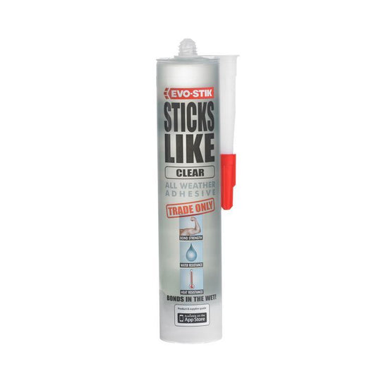Evo-Stik Sticks Like Trade Only All Weather Clear Adhesive 290ml