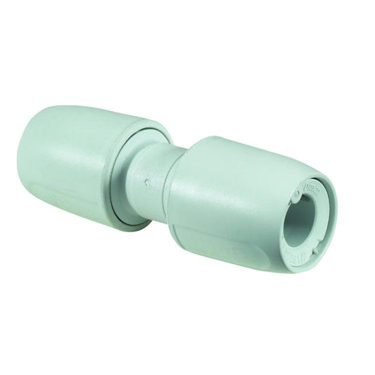 Hep2O Straight Coupling Push-Fit White Connector 15mm - HD1/15W