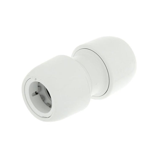 Hep2O Push-Fit Straight White Coupling Connector 22mm - HD1/22W