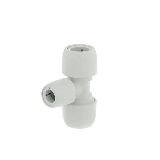 Hep2O Branch Reduced Tee White 22mm x 22mm x 10mm - HD13A/22W