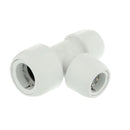 Hep2O Branch and One End Reduced Tee White 10mm x 10mm x 15mm - HD14/15W