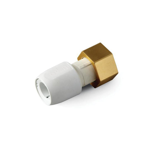 Hep2O Push-Fit Straight Tap Connector White 15mm x 3/4" -  HD25B/15W