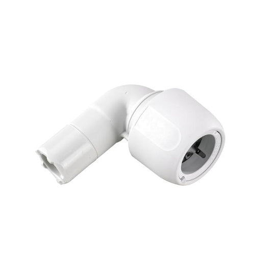 Hep2O Push-Fit 90 Degree Spigot Elbow White 22mm - HD4/22W