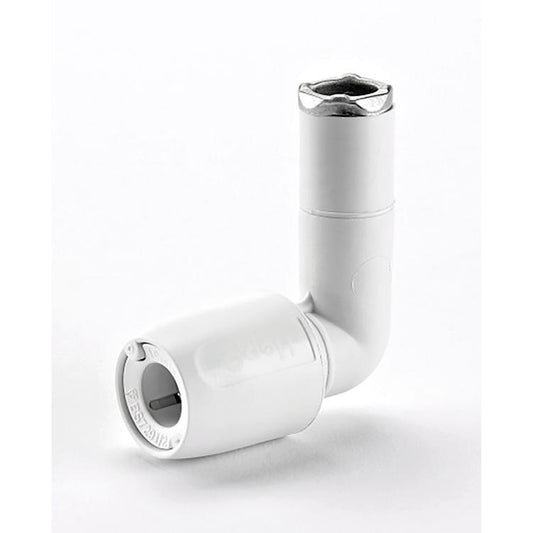 Hep2O Push-Fit 90 Degree Spigot Elbow White 5mm x 10mm - HD4A/15W