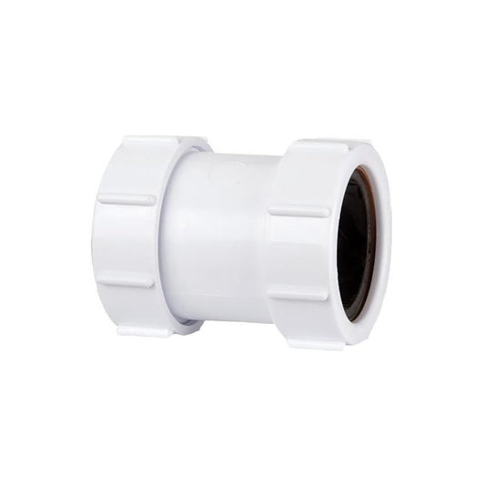 Polypipe Compression Waste Straight Connector White 40mm PS40