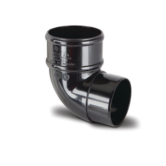 Polypipe Prr132B Round Rainwater Black 68mm Offset Bend 92.5Degree