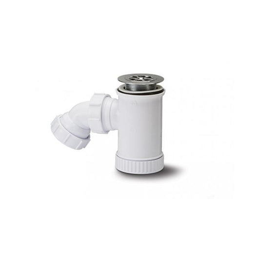 Polypipe Shower Trap With 70 mm Chrome Grid 50 mm Seal White 40 mm PST4