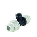 Plasson Tee Female BSP Compression Fit Pipe Connector 25 mm x 1/2" x 25 mm - 7140D1D