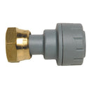 Polypipe PolyPlumb Straight Tap Connector Grey 15mm x 3/4" - PB71534