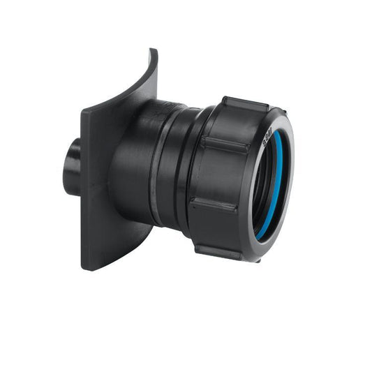 McAlpine Mechanical Pipe Soil Boss Connector Black 4in x 1.5in