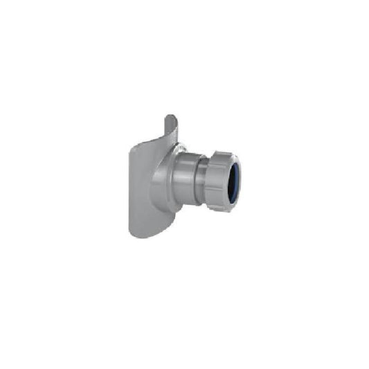 McAlpine Mechanical Pipe Soil Boss Connector Grey 4in x 1.5in