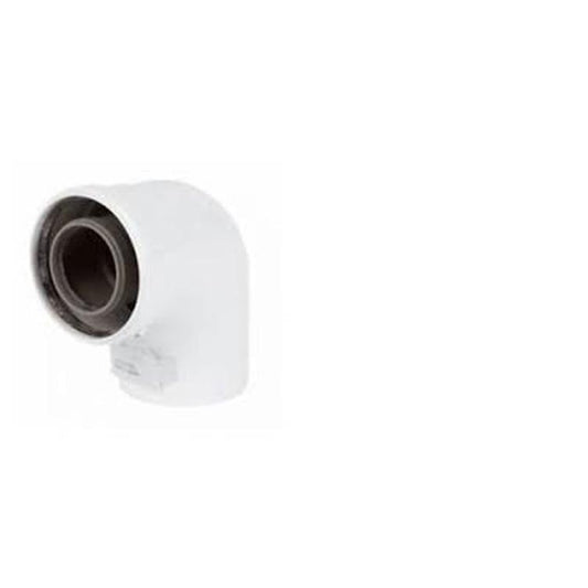 Baxi Multifit 93 Degree Flue Elbow 60mm/100mm and Fixing Screws