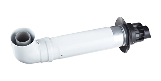 Baxi Multifit Telescopic Horizontal Boiler Flue Including Low Profile Bend 60mm/100mm Black