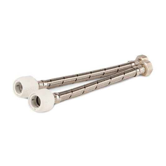 Hep2O Push-Fit Flexible Tap Connector 15mm x 3/4" 500mm 2 Pack - HD225B/15W