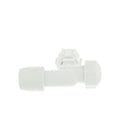 Hep2O Push-Fit Angled Service Valve White 15mm x 1/2in HX19/15W