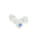 Hep2O Push-Fit Angled Service Valve White 15mm x 1/2in HX19/15W