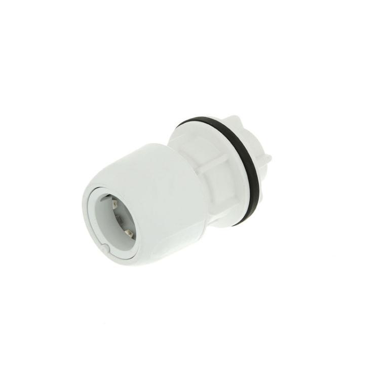 Hep2O Push-Fit Tank Connector White 1/2" x 15mm - HX20/15W