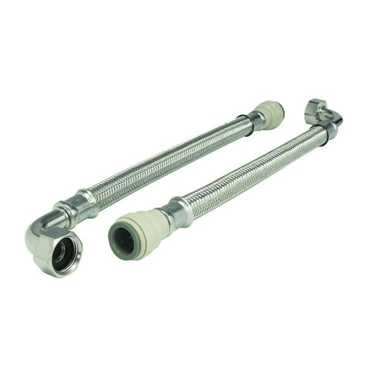 JG Speedfit Flexible Hose Elbow End 15mm x 1/2" 300mm - FLX36P