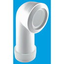 McAlpine 90 Degree Bend Long Macfit WC Connector White MAC-8L