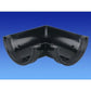 Osma RoundLine Gutter Angle 90 Degree 112mm Black 0T003