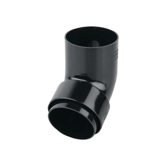 Osma RoundLine Offset Bend Spigot 67.5 Degree 68mm Black 0T026