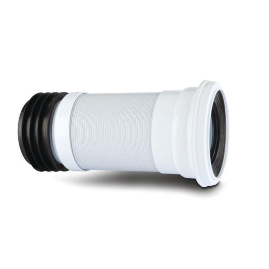 Polypipe Kwickfit Flexible Pan Connector White 110mm - Extending 300mm To 600mm SK57