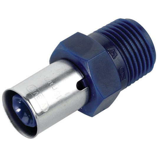 Wavin Tigris K1 Male Thread to press-fit Connector 16mm x 1/2 Inch 3023495