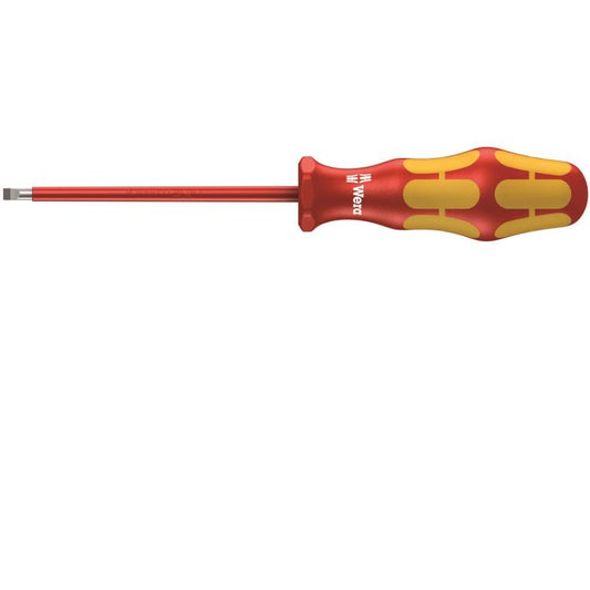 Wera Ergonomic Insulated VDE Slotted Screwdriver 4mm 160i KRAFTFORM Plus