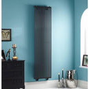 Towelrads Oxfordshire Gun Metal Vertical Radiator 1800mm x 465mm