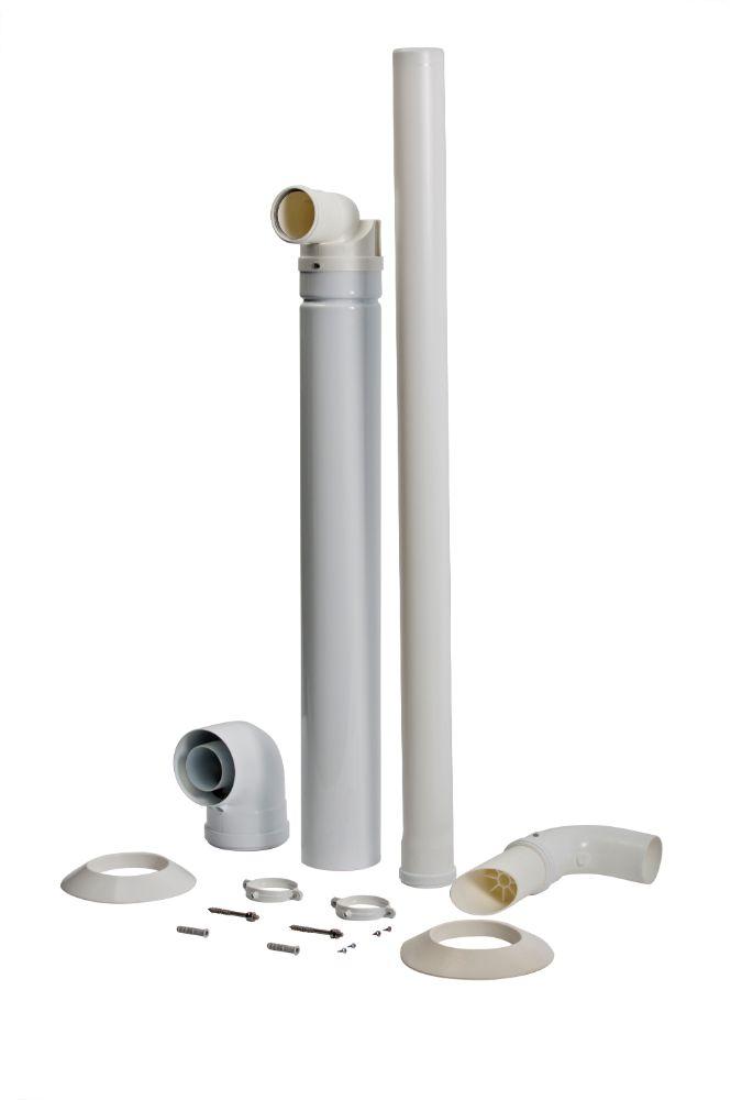 Baxi Multifit Plume Displacement Kit + 1m Ext + Clips White