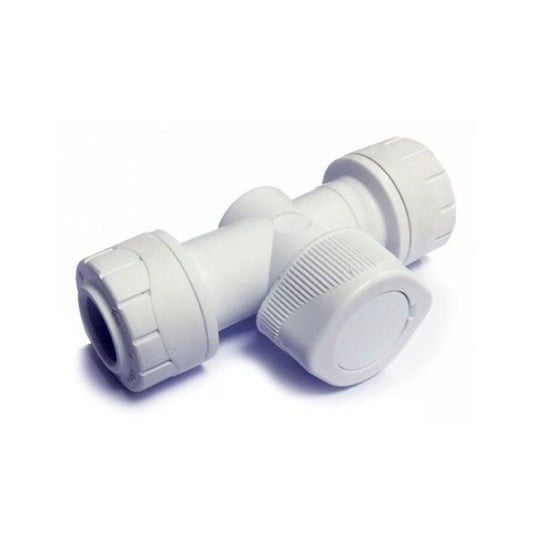 Polypipe PolyMax Shut Off Valve White 15mm x 15mm MAX5915