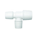 Polypipe PolyMax Branch and One End Reduced Tee White 22mm x 15mm x 15mm - MAX1522