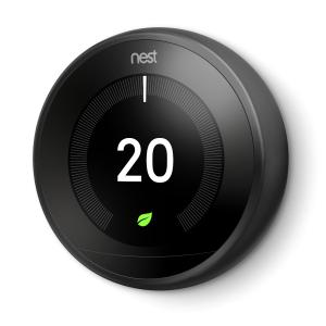 Google Nest Smart Thermostat - Black - 3rd Generation - (without Adapter + USB)