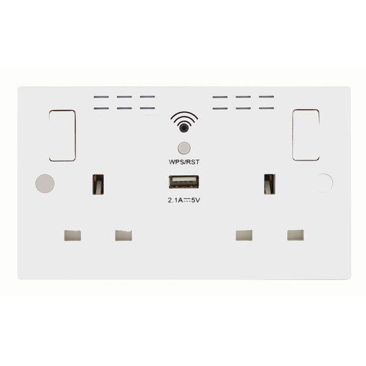 BG 2.1A USB Charger And Wi-Fi Range Extender Socket - 922UWR