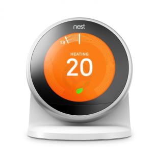 Google Nest Smart Thermostat & Stand - Stainless Steel -3rd Generation
