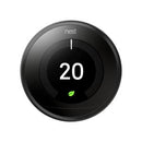 Google Nest Smart Thermostat & stand - Black - 3rd Generation