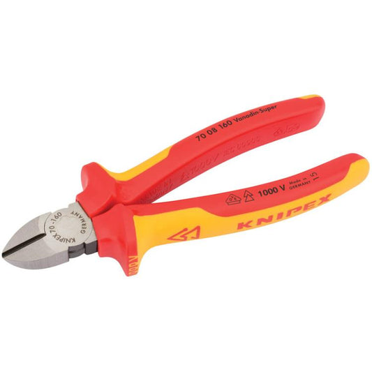 Draper 31926 VDE Fully Insulated Diagonal Side Cutters (160mm) Knipex