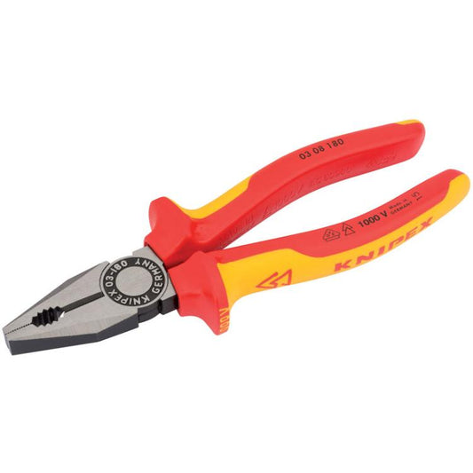 Draper 31918 VDE Fully Insulated Combination Pliers (180mm)