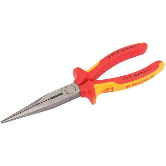 Draper 32012 VDE Fully Insulated Long Nose Pliers (200mm)