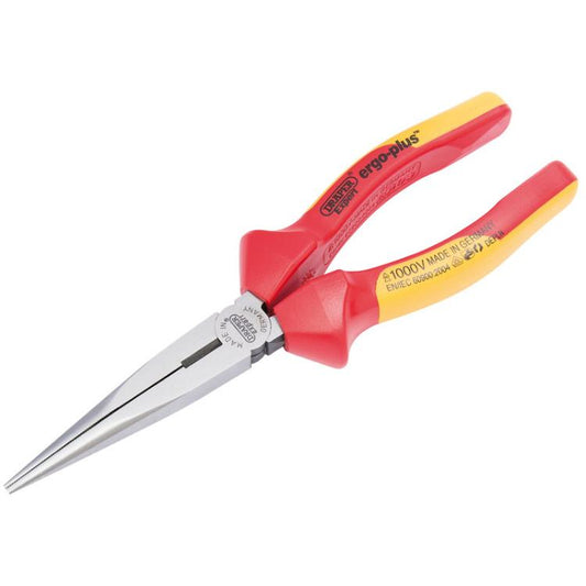 Draper 50247 Expert 200mm Ergo Plus Fully Insulated VDE Slimline Long Nose Pliers