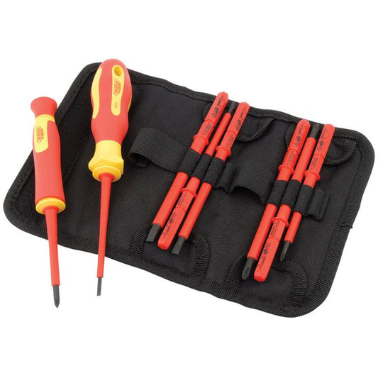 Draper 05721 Ergo Plus VDE Screwdriver Set with Interchangeable Blades 10 Piece