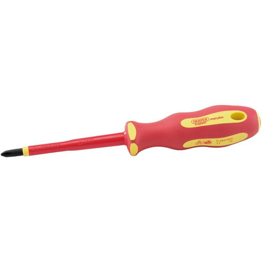 Draper 64432 Ergo Plus VDE Cross Slot Screwdriver PH2 x 100 mm