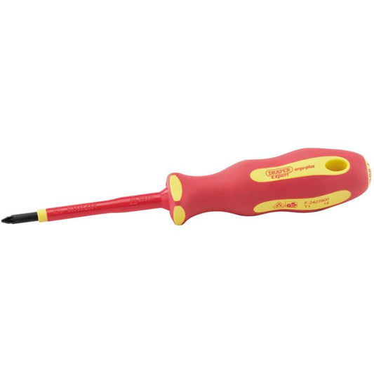 Draper 64477 Ergo Plus VDE Pz Slot Screwdriver PZ1 x 80mm