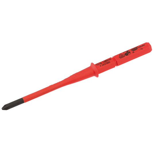 Draper 16419 Ergo Plus Extra Slim Pz/Sl Type VDE Interchangeable Screwdriver Blade No:1 x 80mm