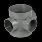 Floplast 110mm Grey 110mm x 40mm Boss Pipe Solvent Socket/Solv Sock SP583g