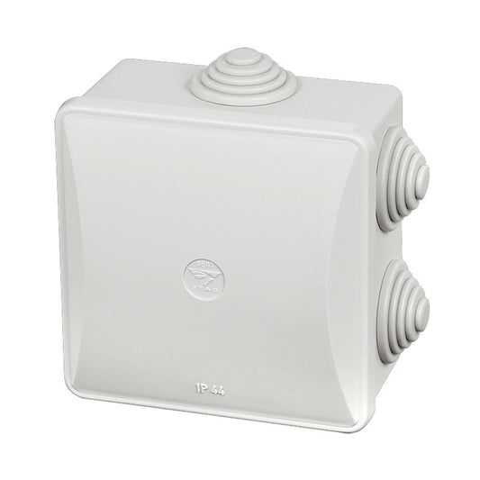 Stag SE03 80 x 80 x 50mm IP44 Enclosure with Clip On Lid & Glands