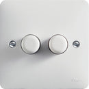 Hager 2 Gang 60-250W Rotary Push Button Dimmer - WMDR2/250R