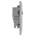 Ideal Boilers BG Brushed Steel 13A Single Socket - NBS21G